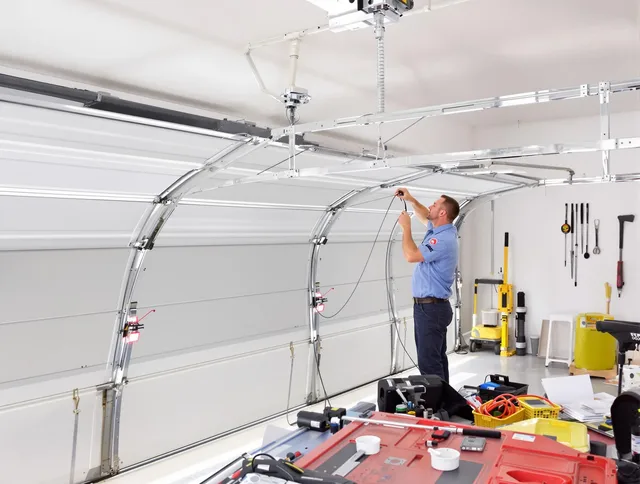 Garage door cable repair service by Garden City Garage Door Repair in Garden City