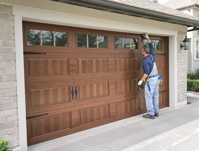 Custom garage door showcase by Garden City Garage Door Repair in Garden City