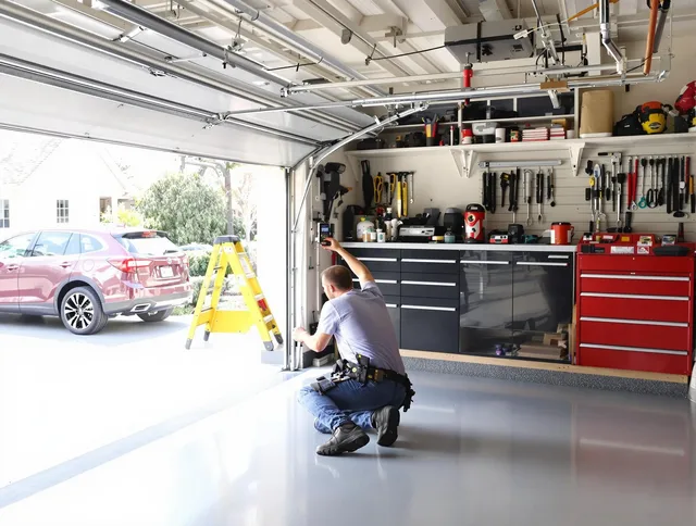 Local garage door repair service by Garden City Garage Door Repair in Garden City