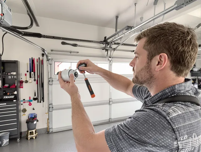 Garage door opener repair service by Garden City Garage Door Repair in Garden City