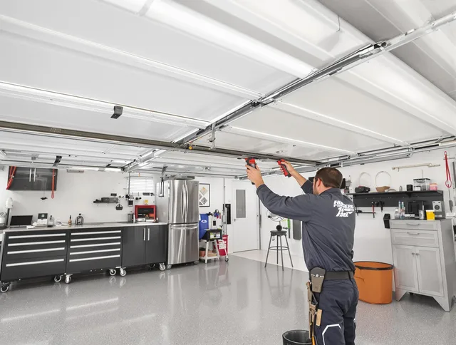 Overhead garage door repair service by Garden City Garage Door Repair in Garden City