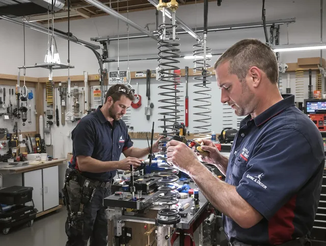 Garage door spring repair service by Garden City Garage Door Repair in Garden City